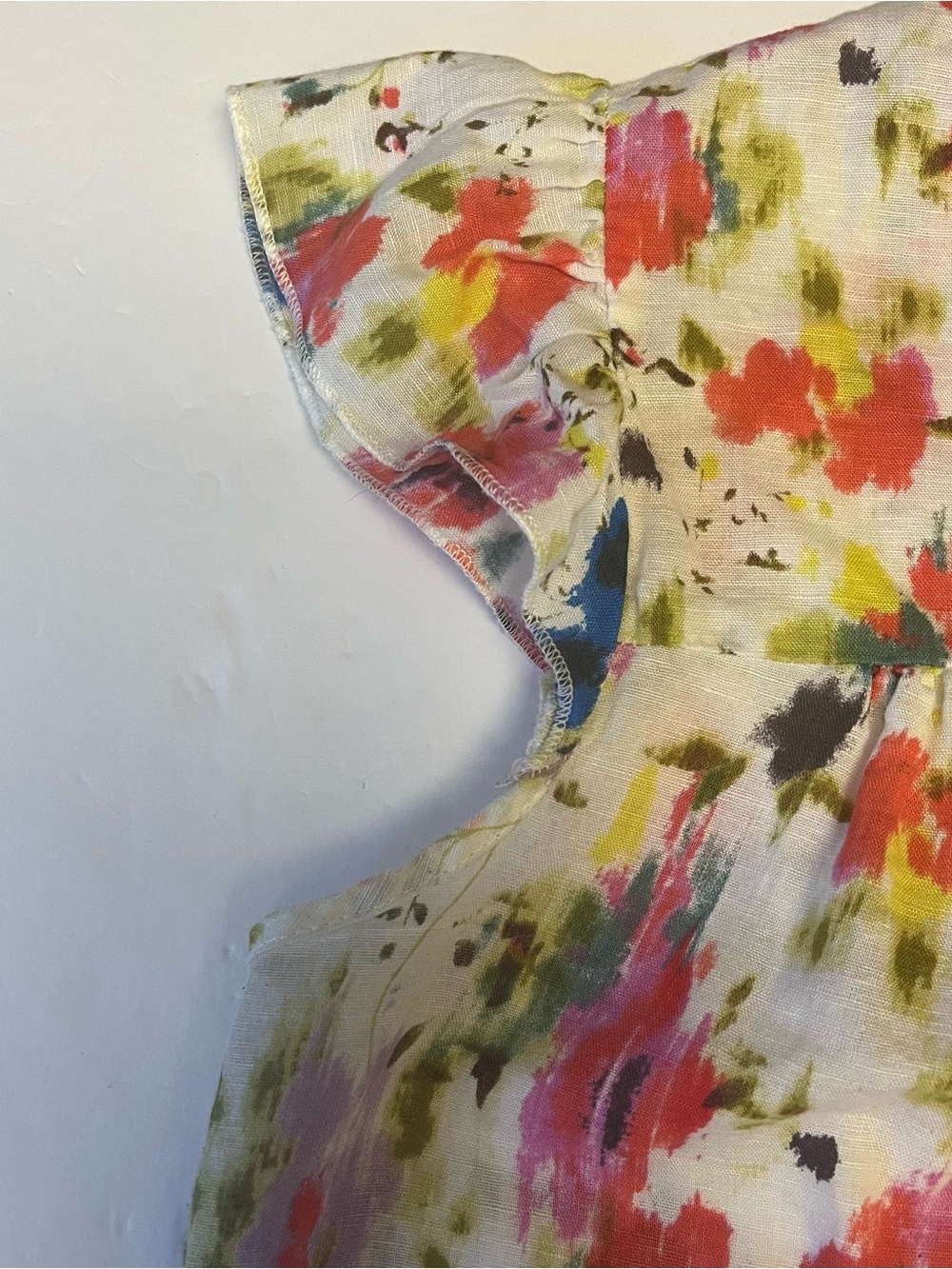 Floral Print Tie-Front Blouse - White/Multi - Picture 5 of 11